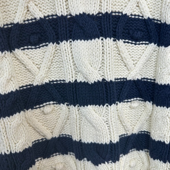 Vineyard Vines Womens XS Wool Blend Fisherman Crew Neck Cable Knit Sweater - Picture 3 of 6